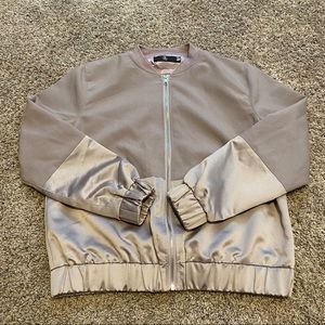Missguided Woven Satin Bomber Jacket sz 6